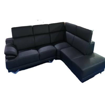 China Living Room L Shaped Sofa (Height) Adjustable Modern Leather Metal Base Sofa for sale