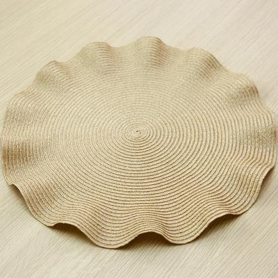 China Wholesale Fashion Gold Viable High Quality Christmas Beehive Designer Place Mat For Dining Table for sale