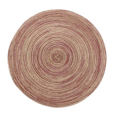 China Sustainable Stock Fast Delivery Colorful Mykonos Round Polyester Woven Area Rugs For Retail Or Wholesale for sale