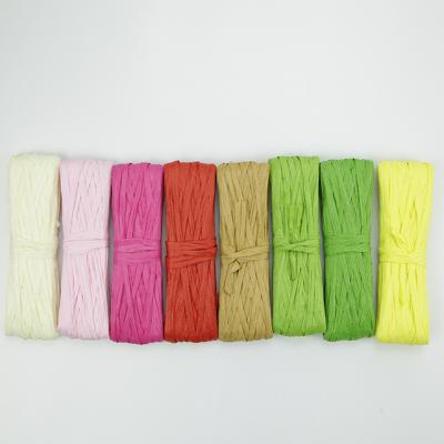 China Raffia gift iridescent multicolored paper ribbon for sale