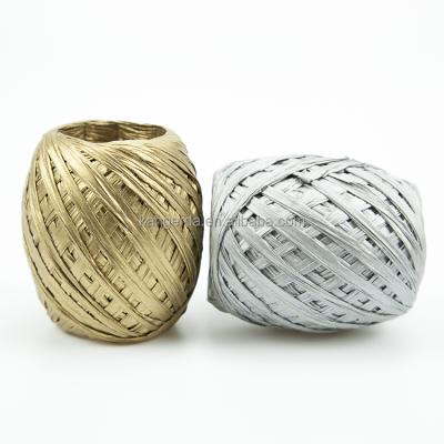 China Gift Wrapping/Handmade Craft/For Decor Raffia Ribbon Rope Metallic Paper Egg For Wrapping for sale