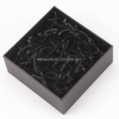 China Great for craft project creative gift wrapping black crease tissue shredded paper wrinklepaper for sale