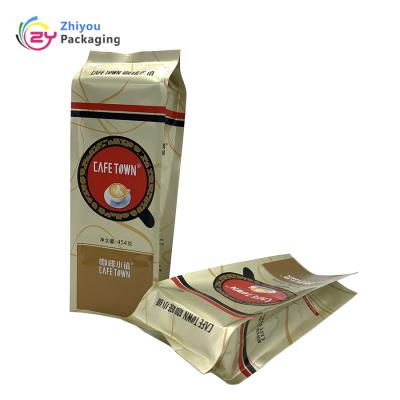 China Food Packaging Aluminum Foil Gusset Moisture Proof Side Coffee Bag With Valve for sale