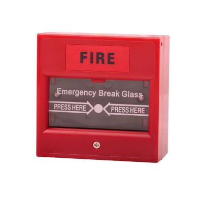 China Optional Wholesale Conventional Transparent Cover Factory Price Fire Alarm Cutoff Glass Manual Non-accessible Call Point for sale