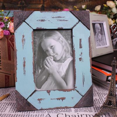 China Shabby wood desktop home decoration picture photo frame for sale