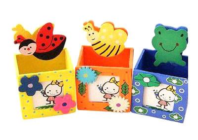 China MDF wooden pensil holder pen box cartoon for sale