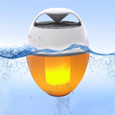 China Phone Function Subwoofer IP68 Swimming Pool Bluetooth 5.0 Hot Tub Outdoor Waterproof Portable Wireless Floating Speaker With Flame Light Show for sale