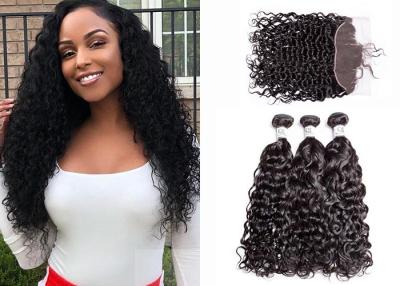 China QueenLife Brazilian Human Hair Bundles With Frontal 3 Pieces No Bad Smell for sale