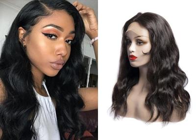 China Silky Body Lace Front Wigs / Natural Color Brazilian Lace Front Wigs for sale