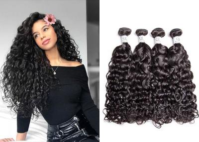 China Full And Thick Bleached Water Wave Hair Bundles With Double Sewed Weft No Shedding for sale