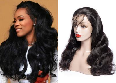 China Soft 100 Malaysian Human Hair Wigs / Beautiful Human Hair Lace Front Wigs 24 Inch for sale