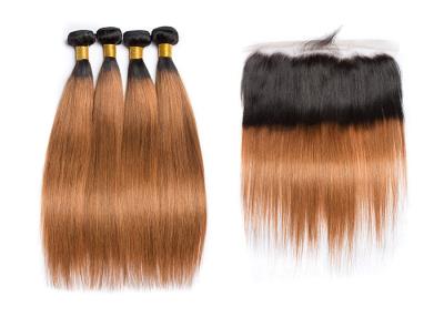 China extensiones 10inch - 26inch del cabello humano de la Virgen de Remy del brasileño 1B30 derecho en venta