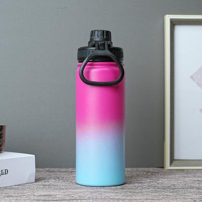 China 18oz/22oz/32oz Double Wall Stainless Steel Water Bottle Thermos Sustainable Running Water Bottle Keep Hot And Cold With Handle for sale