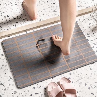 China Diatomite Bath Mat Non Slip Water Absorption Sustainable Protection Anti-Skid Bathroom Mat Quick-Drying Anti-Slip Mat for sale