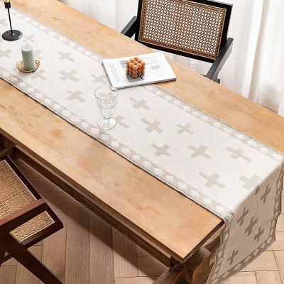 China 2022 USA Products New Modern Design Jacquard Table Runner and Place Mat Reversible Set Woven Table Runner for Table Decoration for sale