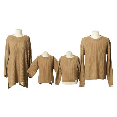 China Anti-pilling new fashion style long sleeved casual sweater for dad and mom and me to fall equipment matching knitting sweater for sale