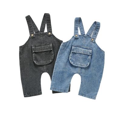 China Kids Overalls Boys Girls Anti-pilling Denim Pants New Spring Autumn All-match Jeans Toddler Kids Loose Denim Overalls for sale