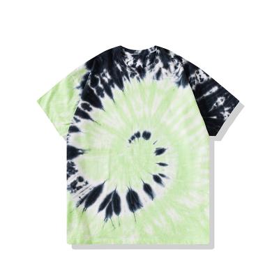 China New Design Kids Breathable Tie Dye Over Full Waist Toddler Baby Boy And Girls Round Neck Pullover 100% Cotton Shorts Sleeves T-Shirt Custom Made for sale