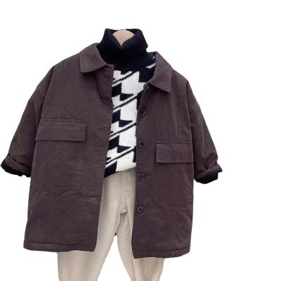 China New Hot Sale Winter Anti-Shrinkage Children Coat Baby Boy Long Sleeve Fleece To Thicken Children Warm Casual Jacket for sale