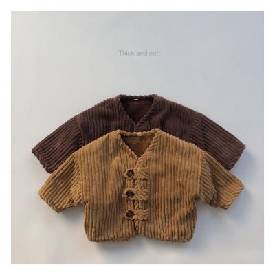 China Anti-Wrinkle Hot Selling Cotton Baby Boy Corduroy Coat Vintage Kid 100% Long Sleeve Baby Boy Outwear Little Boy Girl's Jacket for sale