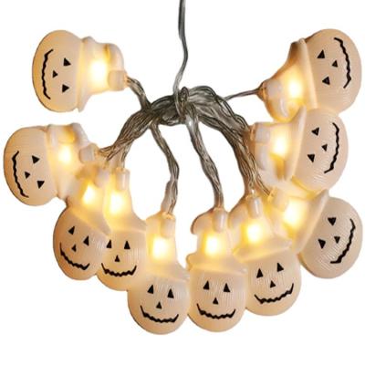 China Wholesale Beautiful Romantic Halloween Party Decoration Pumpkin Lamp String Light Halloween Ghost Led String Lights For Holiday Home Decor for sale