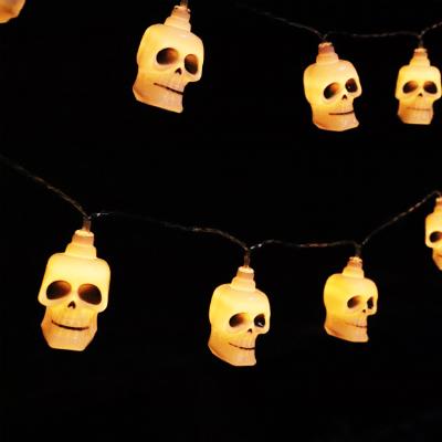 China Beautiful Romantic Superstar Halloween Ghost Festival Party Light String 3m 20 Lights Led Lantern Horror Atmosphere Skull String Lights Decoration for sale