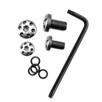 China 1911 Round High Quality Custom Handle Screws Set 416 Stainless Steel Hardware, Include 4 Screws & 4 O-rings & 1 Torx Wrench for sale