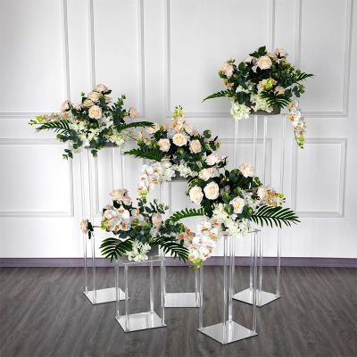 China Strong Wedding Centerpiece Acrylic Pedestals Display Stand Manufacturer, Tables Flower Clear Acrylic Pedestals Display Stand for sale