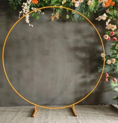 China Luxury gold metal round arch wedding decoration arch background of wedding arch decorations birthday party decoration for sale