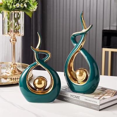 China Modern Light Luxury Modern White Pottery Decor Ornaments Show Accessories Home Decoration Gifts for sale