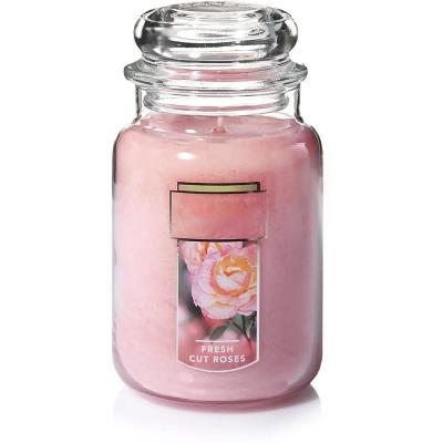 China Luxury COLOR CHANGING Aromatherapy Candle Big Jar Fresh Cut Roses Soy Wax for sale