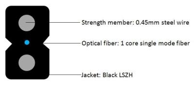 China Innen-Transceiverkabel GJXH FTTH 1core mechanische ISO-Zustimmung zu verkaufen