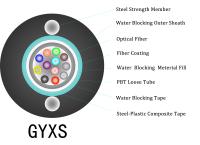 중국 기계적인 250um 옥외 기갑 광섬유 케이블 12 핵심 GYXS 판매용