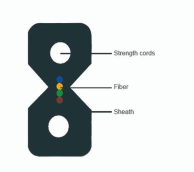 China 4 Kern Innen-Ftth-Transceiverkabel, flacher Lichtwellenleiter G657a2 zu verkaufen