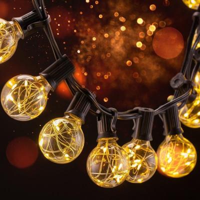 China Holiday Lighting Popular Starry Design G40 Copper Wire Led String Light for sale