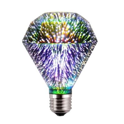 China Factory Price 3D Firework Indoor Lighting Hot Selling Decorative Glass Bulb D95 for sale