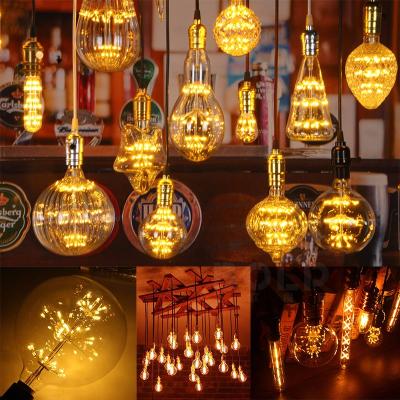 China Vintage E27 Vintage 120V S21 2400K starry glass decorative edison led light bulb for sale