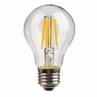 China Glass A19 A60 Dimmable Led Filament Bulb 120V 230V Filament Bulb Lamp E27 E26 Led Edison Bulb 4W 5W 7W for sale