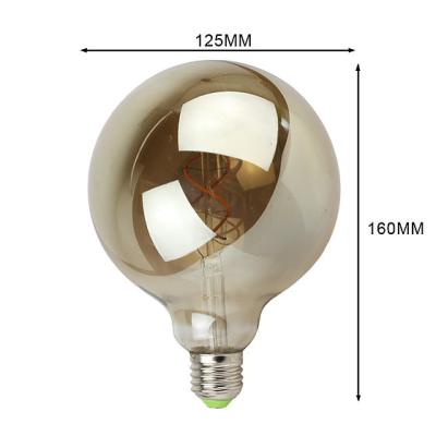 China 4W LED filament glass bulb - G125 (Gray Glass - double spiral) for sale