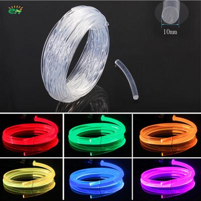 China Industrial Product Large Size Super Brightness 10mm Lighting Led RGB Color Side Glow Fiber Optic Cable for sale