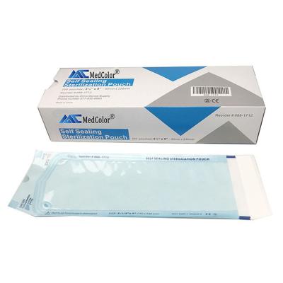 China Dental Hot Sale Sterilization Self Sealing Pouches Sterile Packaging Pouch For Beauty Salon Tools for sale