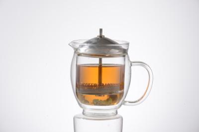 China Double wall glass, Heat-resistant  glass teapot, borosilicate glass tea set, Espresso, Latte, Cappuccino cup for sale