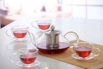 China Double wall glass, Heat-resistant  glass teapot, borosilicate glass tea set, Espresso, Latte, Cappuccino cup for sale