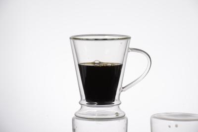 China Double wall glass, Heat-resistant  glass cup, borosilicate glass, Espresso, Latte, Cappuccino cup for sale