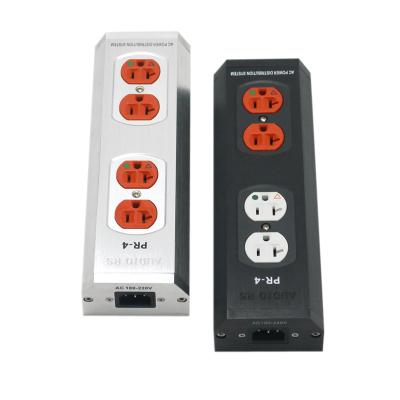 China Video& yivo 20A 220V AC USA anti-thunder power double socket 4 bit safe smart audio standard socket for sale