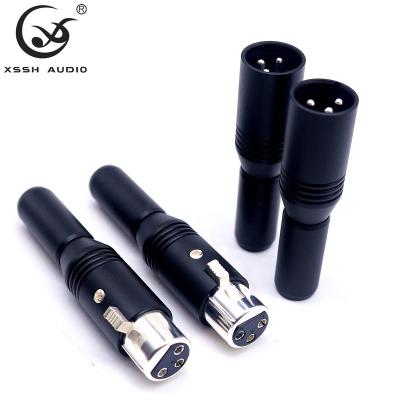 China audio & YIVO Video XSSH DIY Wholesales HIGH FIDELITY No Logo Audio Video Black Frosted Silver Plated 3pin Male Female XLR Conector for sale