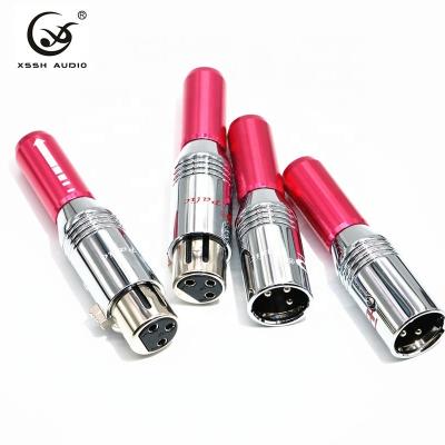 China audio & YIVO XSSH Wholesales ODM Visual Metal OEM High-Fidelity Silver Plated Shell Cable XLR 3 Audio Male Connector for sale