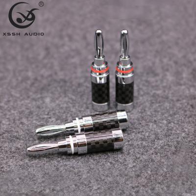 China audio & YIVO XSSH HIGH FIDELITY Guangzhou YIVO Audio Visual ODM Wholesales Speaker Cable Plugs Electric Rhodium Banana Connector Male Plug for sale