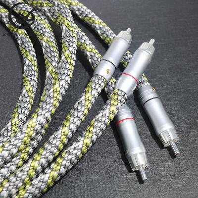 China YIVO Speaker XSSH RCA to RCA 7N Line Musical Instrument Extension Signal PCOCC+PVC Case Wire Audio Cable for sale