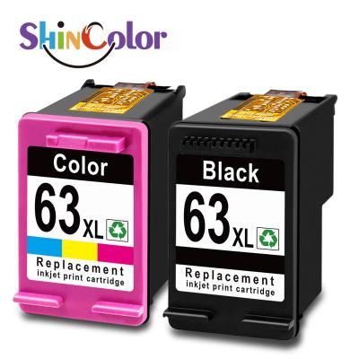 China ShinColor 63xl 63 XL Color Inkjet Remanufactured Remanufactured Ink Cartridge For Hp63 HP63XL 63 XL For Hp Deskjet 1112 2132 2131 3630 Printer for sale